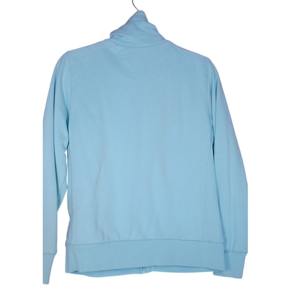 LL Bean Women's Small Aqua Blue Faux Fur/Sherpa Lined Full Zip Jacket Soft Y2K - Picture 4 of 6